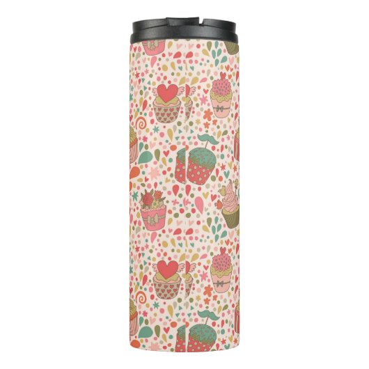 Süßes Muster Thermosbecher (Rückseite)