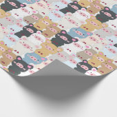 Süßes Muster von Schweinen Geschenkpapier (Ecke)