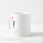 Süßes Mutter-Herz-Ballon-Kind-Silhouette Kaffeetasse (Vorderseite Links)