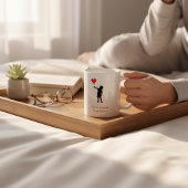 Süßes Mutter-Herz-Ballon-Kind-Silhouette Kaffeetasse