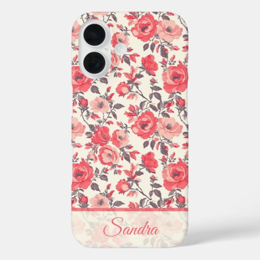 Süßes Muttergeschenk Rosenblumen Name Case-Mate iPhone Hülle (Rückseite)
