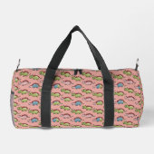 Süßes nahtloses Dinosaurier-Muster Duffle Bag (Rückseite)