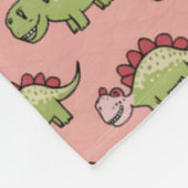 Süßes nahtloses Dinosaurier-Muster Fleecedecke (Ecke)