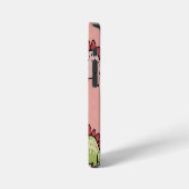 Süßes nahtloses Dinosaurier-Muster iPhone Hülle (Linke Seite)