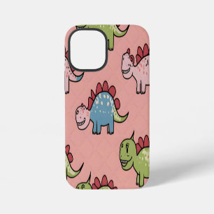 Süßes nahtloses Dinosaurier-Muster iPhone 12 Mini Hülle