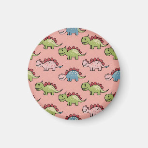 Süßes nahtloses Dinosaurier-Muster Magnet