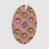 Süßes nahtloses Dinosaurier-Muster Ornament (Vorderseite)