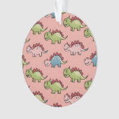 Süßes nahtloses Dinosaurier-Muster Ornament (Vorderseite)