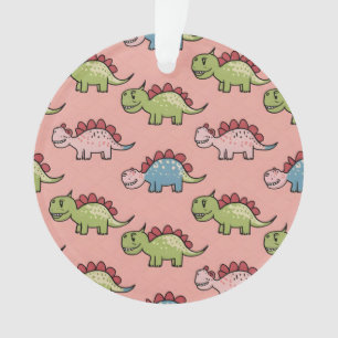 Süßes nahtloses Dinosaurier-Muster Ornament