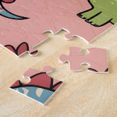 Süßes nahtloses Dinosaurier-Muster Puzzle (Seite)