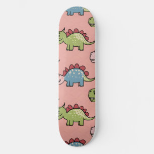Süßes nahtloses Dinosaurier-Muster Skateboard