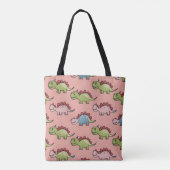 Süßes nahtloses Dinosaurier-Muster Tasche (Rückseite)
