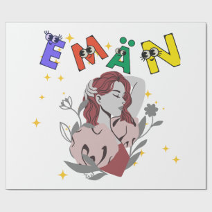 Süßes Namensdesign EMAN Geschenkpapier