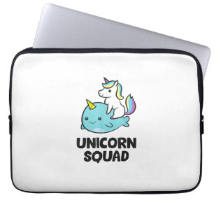 Süßes Narwal-Einhorn-Team Lustiges Einhorn und Nar Laptopschutzhülle