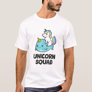 Süßes Narwal-Einhorn-Team Lustiges Einhorn und Nar T-Shirt