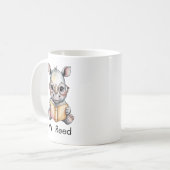 Süßes Nashorn liest ein Buch Custom Kaffeetasse (Vorderseite Links)