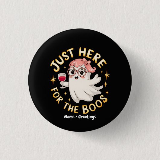 Süßes Nerd-Geist Halloween Trinkspiel Pun Design Button (Vorderseite)