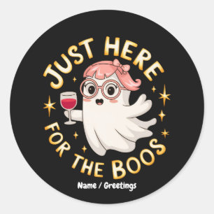 Süßes Nerd-Geist Halloween Trinkspiel Pun Design Runder Aufkleber