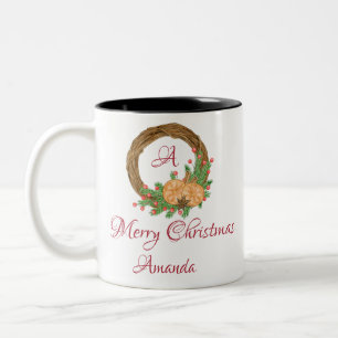 Süßes Nest Weihnachten Zweifarbige Tasse