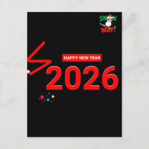 Süßes Neujahrs-T-Shirt für die Familie 2025 Postkarte