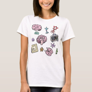 Süßes Neurowissenschaft-Muster T-Shirt