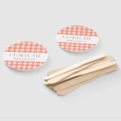 Süßes niedlich-hellrosa Gingham kariertes Party Fächer (Non-assembled)