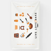 Süßes Niedliches Backwerkzeug Art Banner (Vertikal)