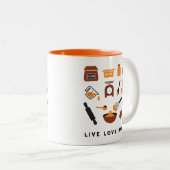 Süßes Niedliches Backwerkzeug Art Zweifarbige Tasse (VorderseiteRechts)