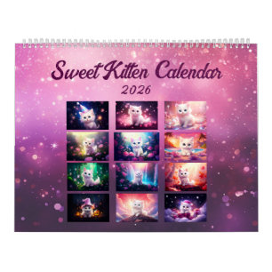 Süßes niedliches Kätzchen 2026 Kalender