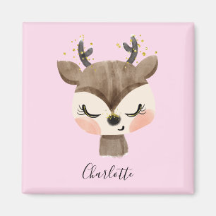 Süßes, niedliches und girlyhaftes pastellrosa Baby Magnet
