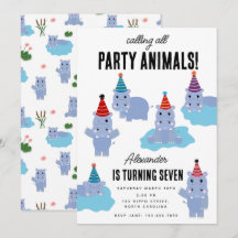 Süßes Nilpferd Hippo Party Tiere Geburtstag