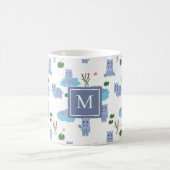 Süßes Nilpferd-Monogramm-Initial Kaffeetasse (Mittel)