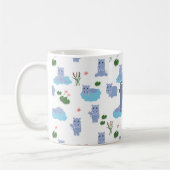 Süßes Nilpferd-Monogramm-Initial Kaffeetasse (Links)