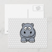Süßes Nilpferd Postkarte (Vorne/Hinten)