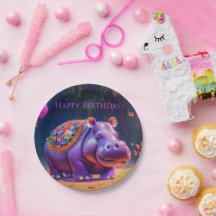 Süßes Nilpferd zum Geburtstag