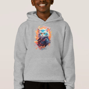Süßes Ninja-Katze-Krieger-Design Hoodie
