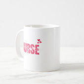 Süßes Notfallkrankenschwester-Schleifen-Herzen Kaffeetasse (Vorderseite Links)
