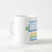 Süßes Notizbuch für den Schulbeginn Kaffeetasse (Vorderseite Links)
