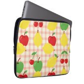 Süßes Obst-Gingham-Muster Laptopschutzhülle (Vorne Rechts)