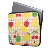Süßes Obst-Gingham-Muster Laptopschutzhülle (Vorderseite Links)