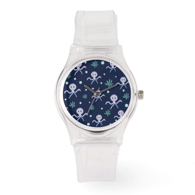Süßes Octopus-Muster Armbanduhr (Vorderseite)