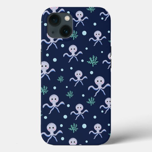 Süßes Octopus-Muster Case-Mate iPhone Hülle (Rückseite)