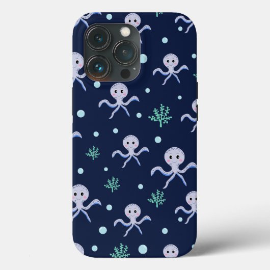 Süßes Octopus-Muster Case-Mate iPhone Hülle (Rückseite)
