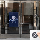 Süßes Octopus-Muster Fensteraufkleber (Büro Tür)