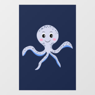 Süßes Octopus-Muster Fensteraufkleber