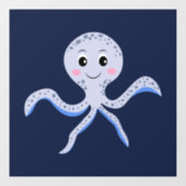 Süßes Octopus-Muster Fensteraufkleber (Blatt)