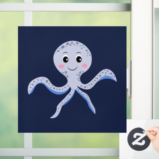 Süßes Octopus-Muster Fensteraufkleber (Zuhause)