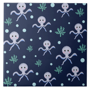 Süßes Octopus-Muster Fliese