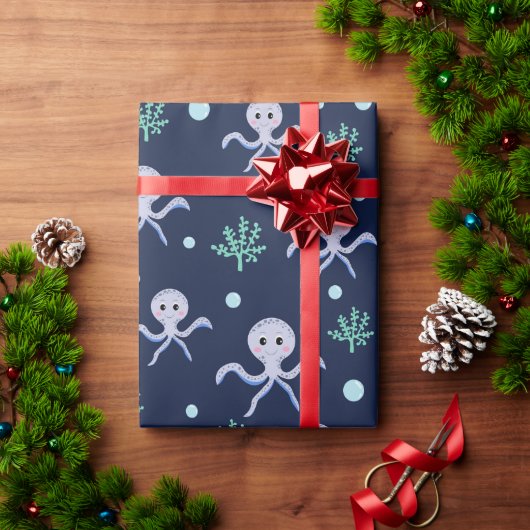 Süßes Octopus-Muster Geschenkpapier (Feiertagsgeschenk)