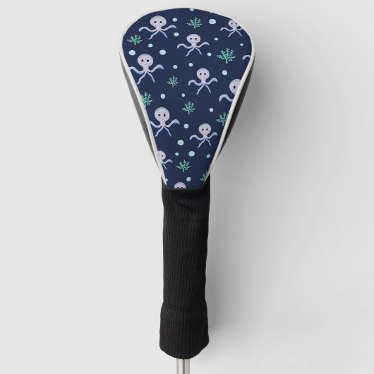Süßes Octopus-Muster Golf Headcover (Vorderseite)